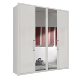 Wiemann Bristol White 4 Door Wardrobe With Mirror - Pendle Village Furniture